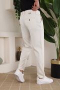 Erkek Casual Slim Fit Cord Desenli Kumaş Pantolon resmi